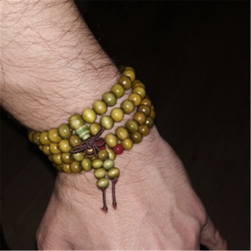 108 Bead Wooden Rosary Bracelet | Faith & Prayer Bracelet