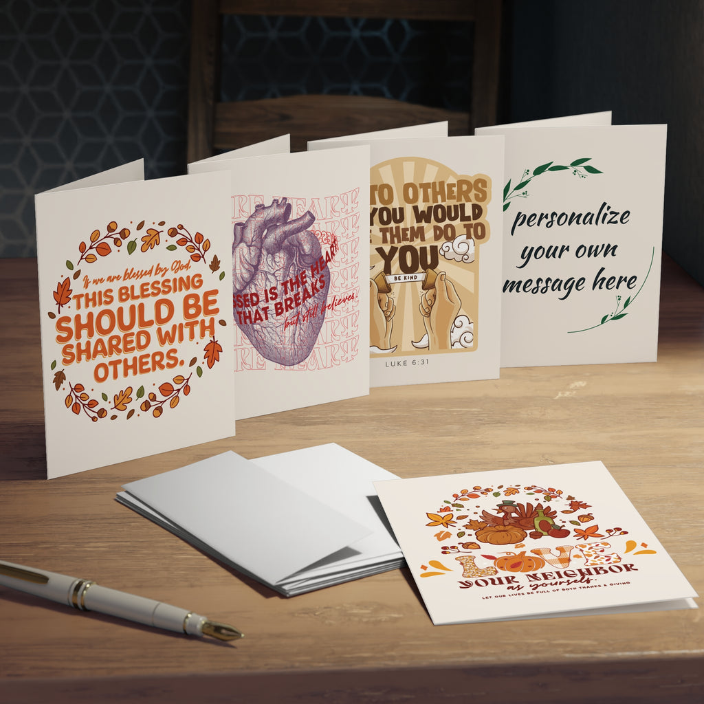 Thanksgiving Greeting Cards 5-Pack | Personalized