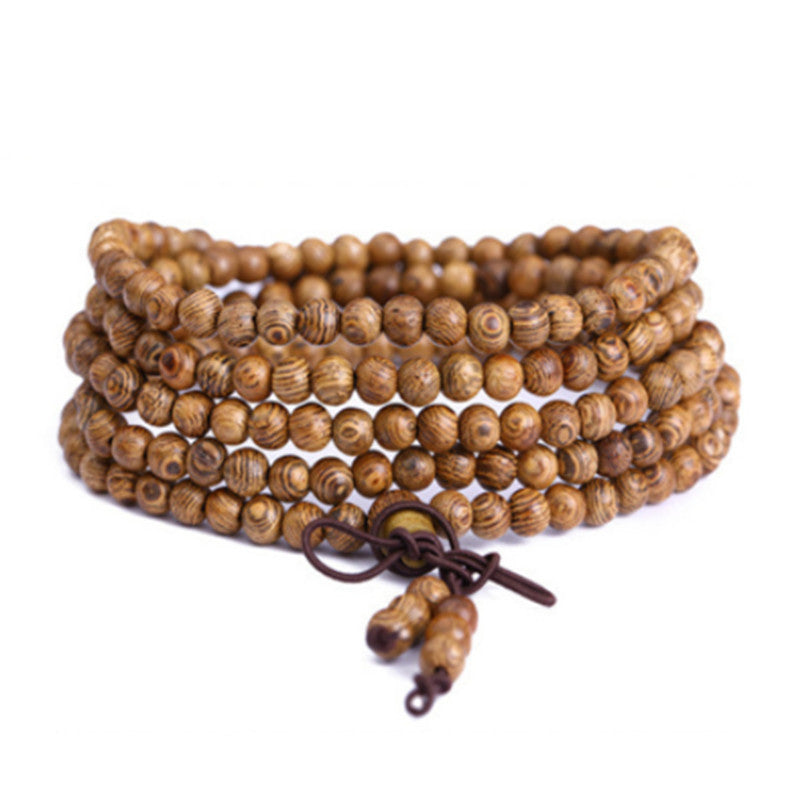108 Bead Wooden Rosary Bracelet | Faith & Prayer Bracelet