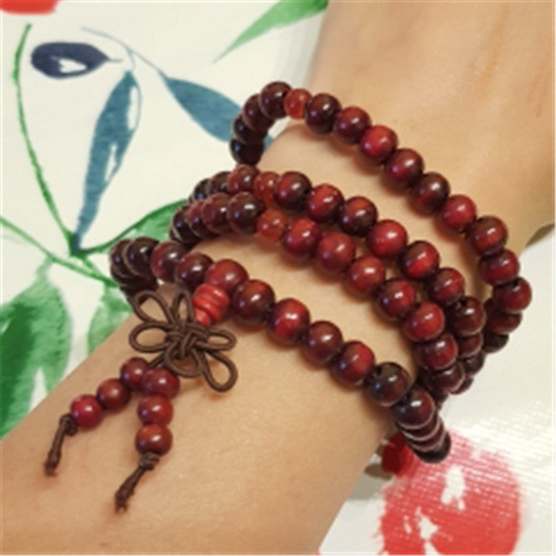 108 Bead Wooden Rosary Bracelet | Faith & Prayer Bracelet