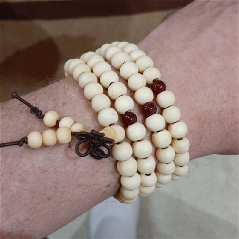 108 Bead Wooden Rosary Bracelet | Faith & Prayer Bracelet