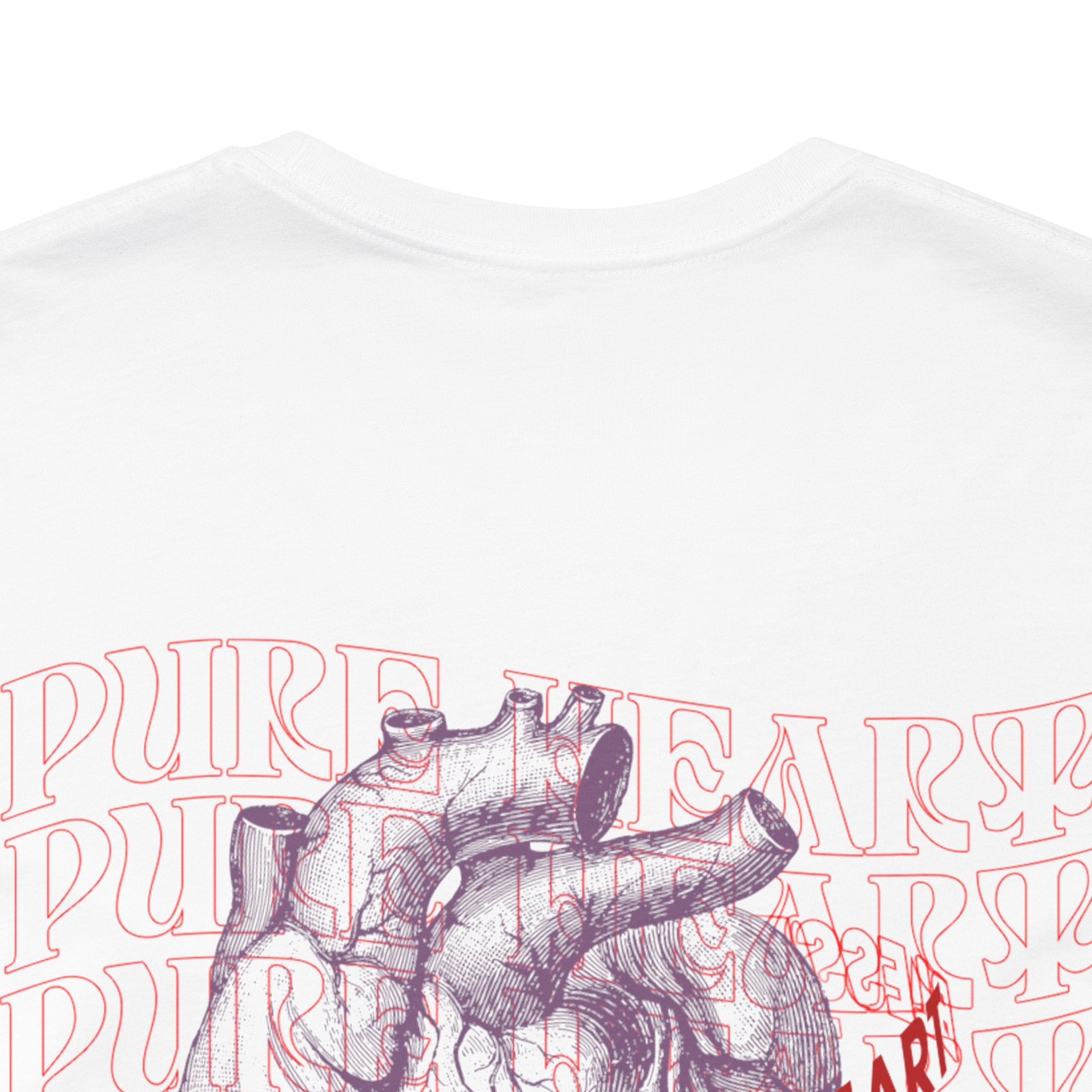 The Narrow Lane Christian shirt "Blessed is the Heart" – faith-inspired gift for spiritual growth back shirt close up photo