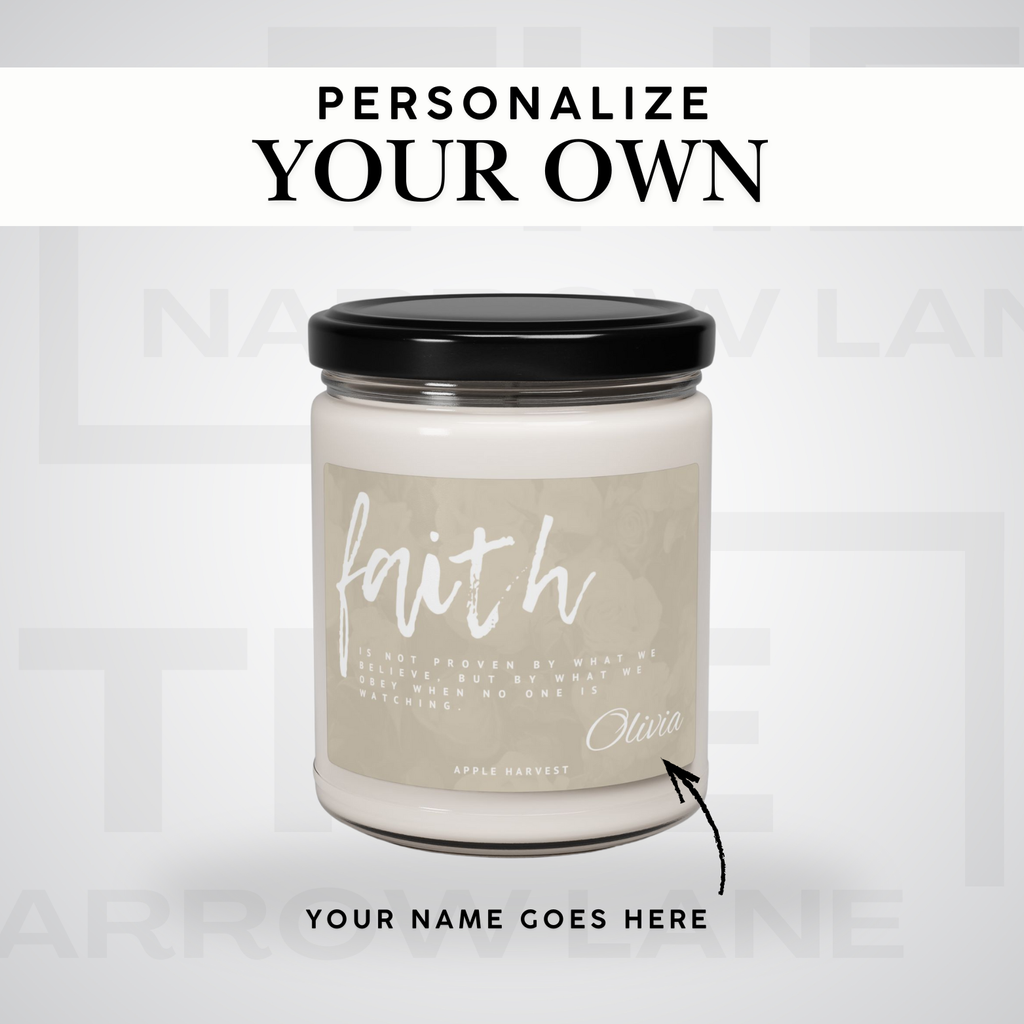 Faith Scented Soy Candle 9oz | Personalized