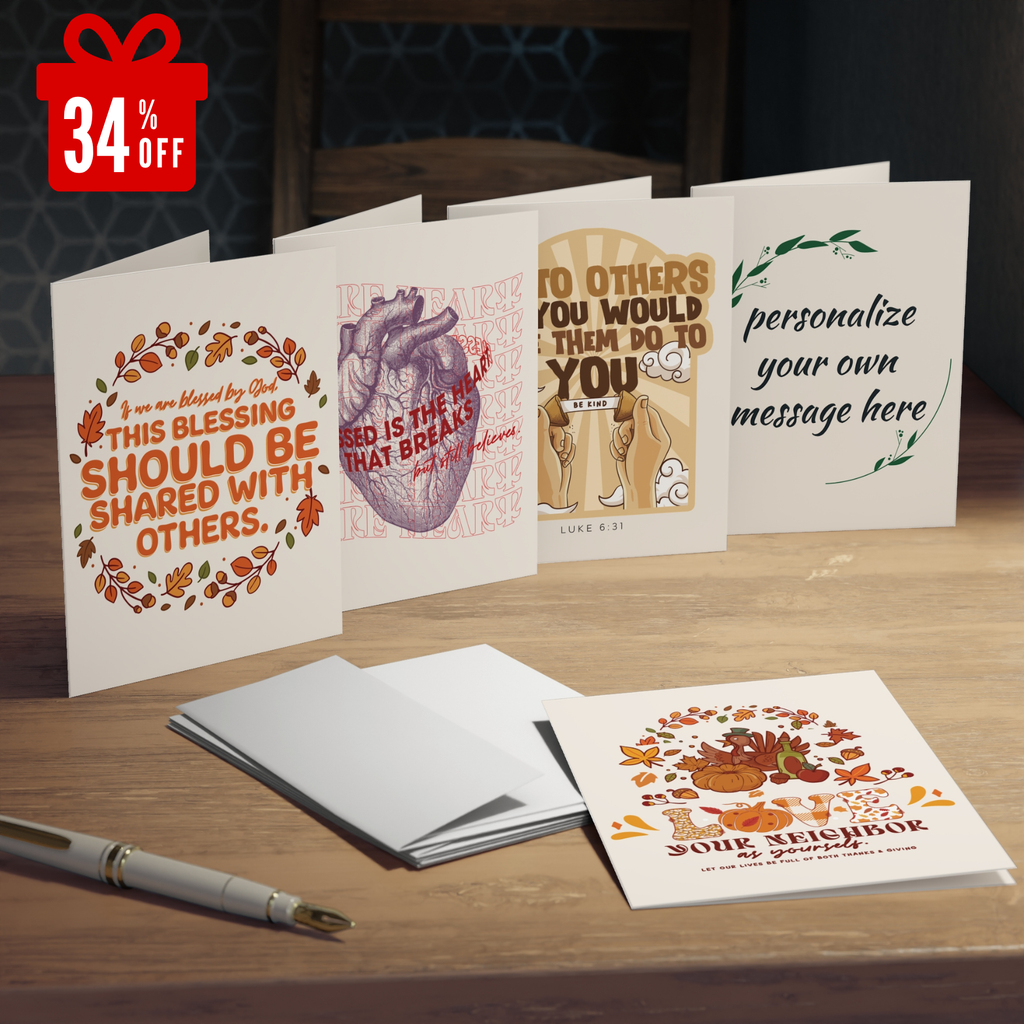 Thanksgiving Greeting Cards 5-Pack | Personalized