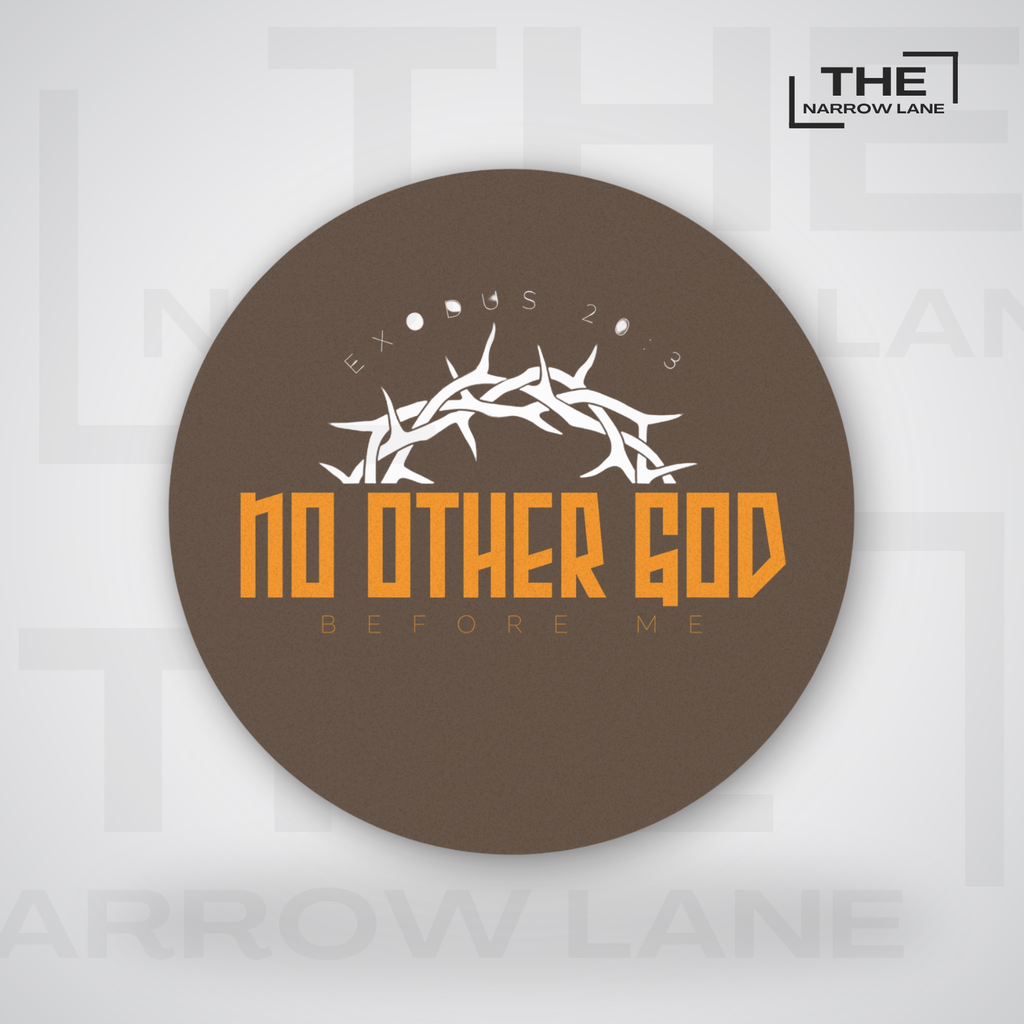No Other God Cork Back Coaster