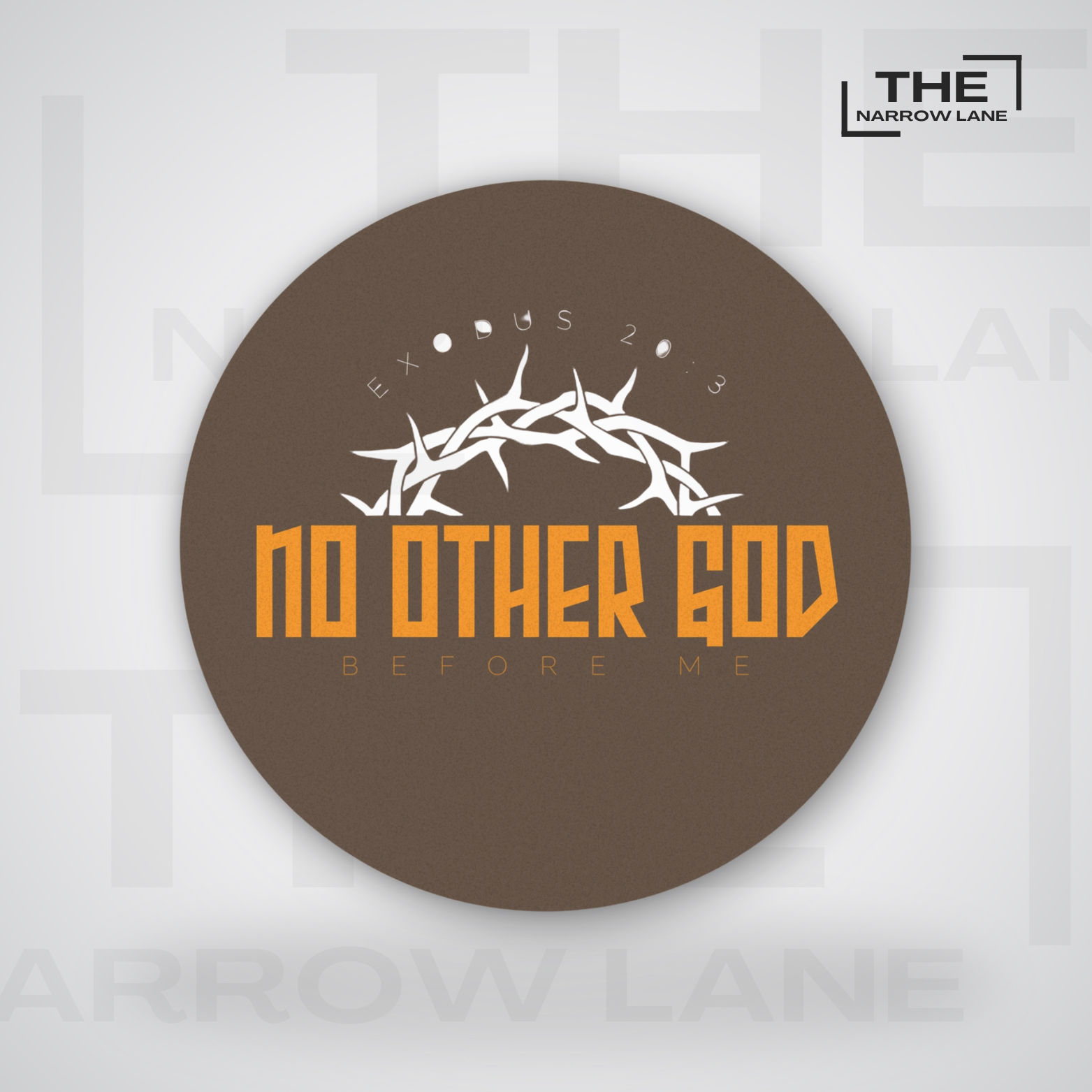 No Other God Cork Back Coaster