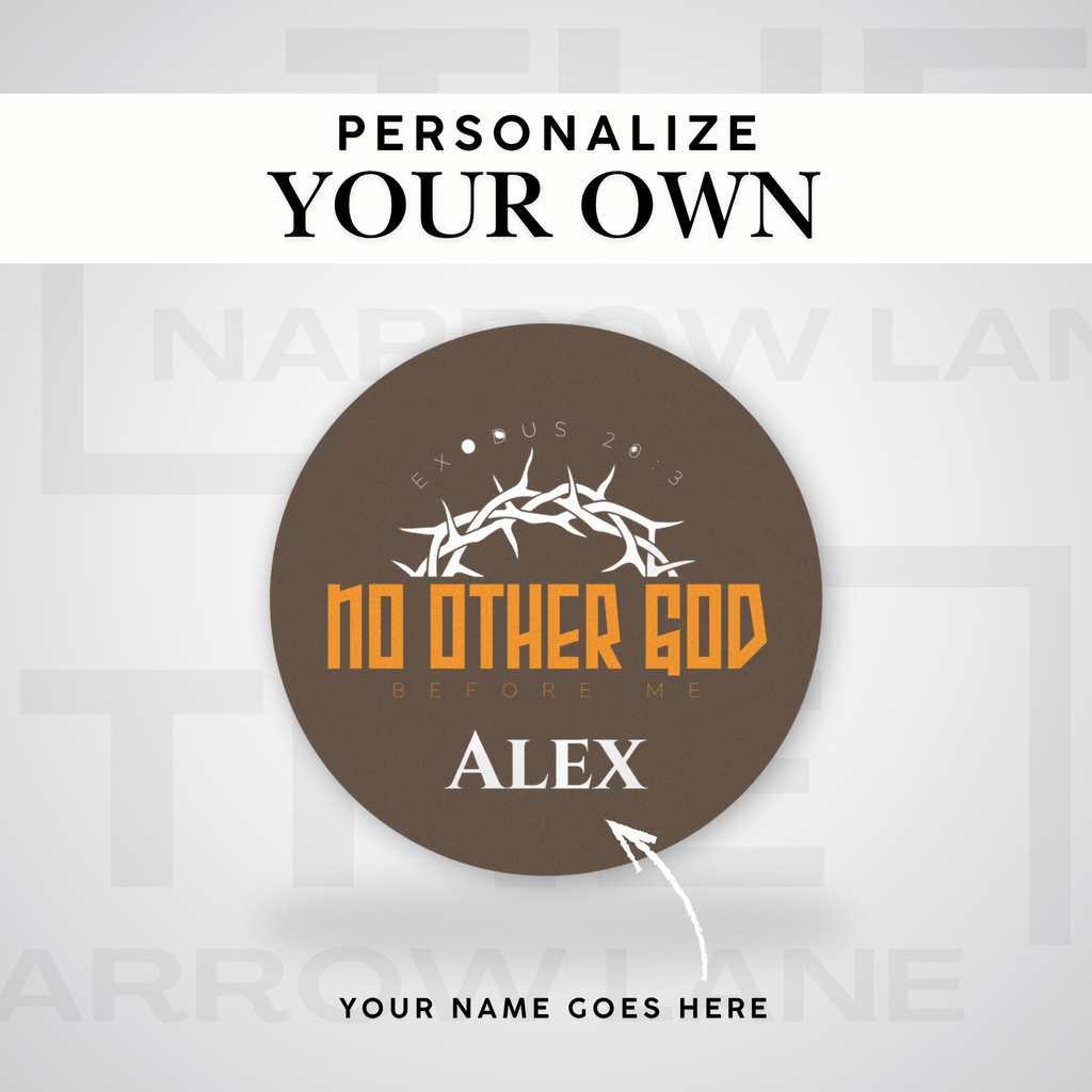 No Other God Cork Back Coaster