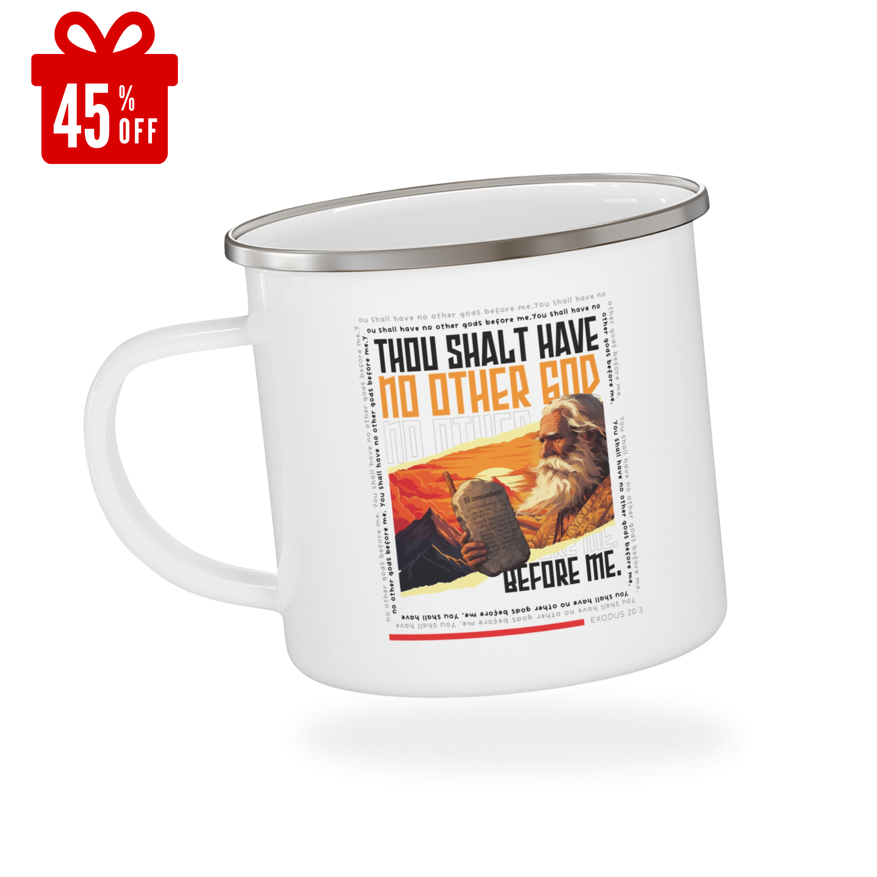 No Other God Enamel Mug | Personalized