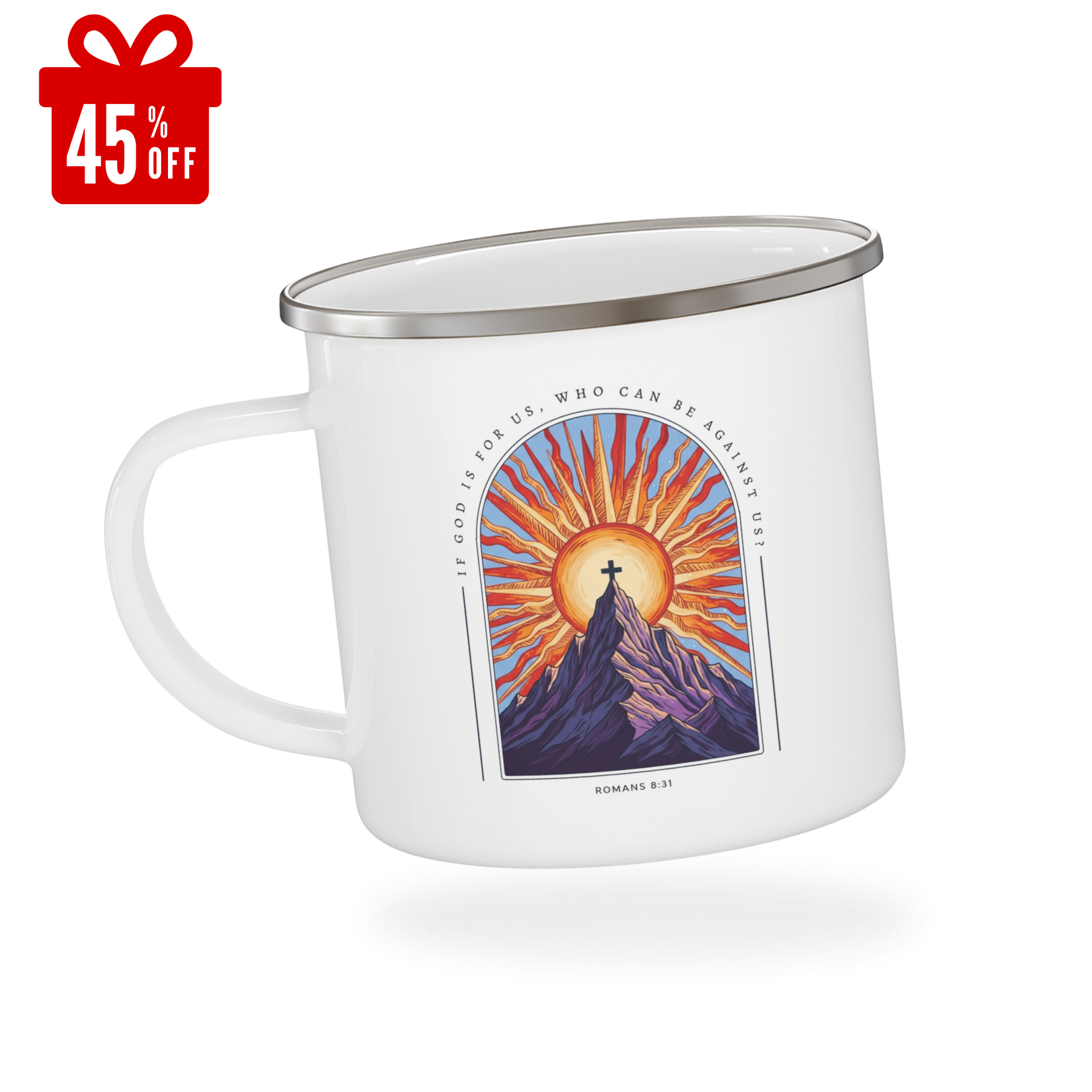 God Is With Us Enamel Mug | Personalized