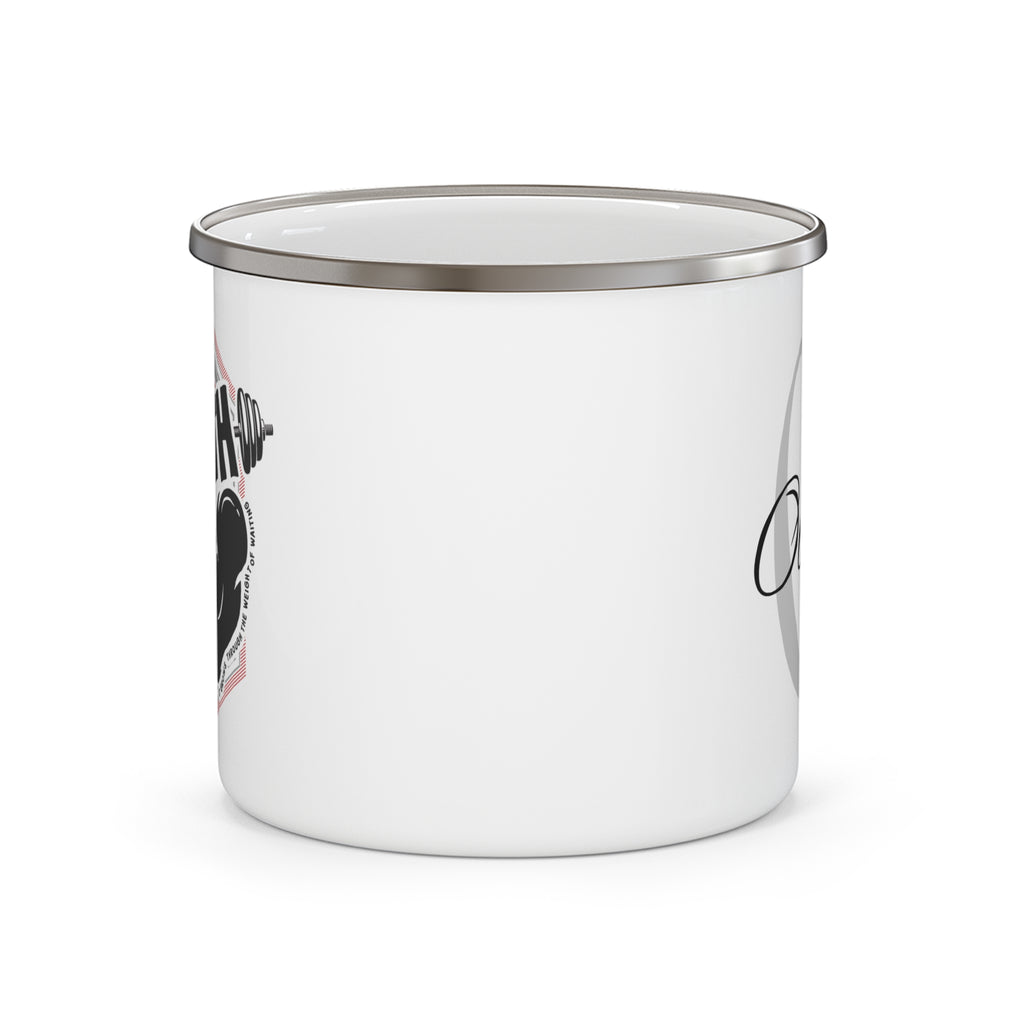 Faith Is A Muscle Enamel Mug | Personalized