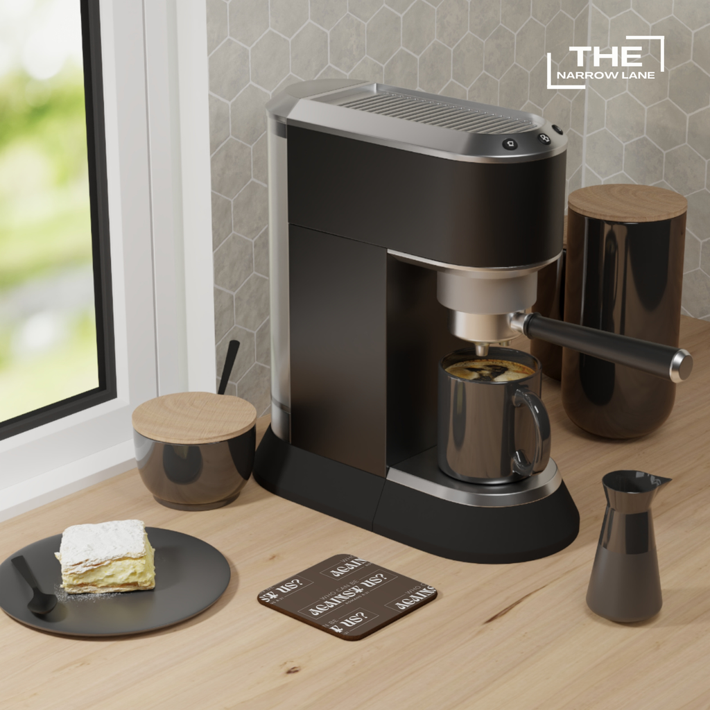 God Is With Us Rustic Hardboard Coaster