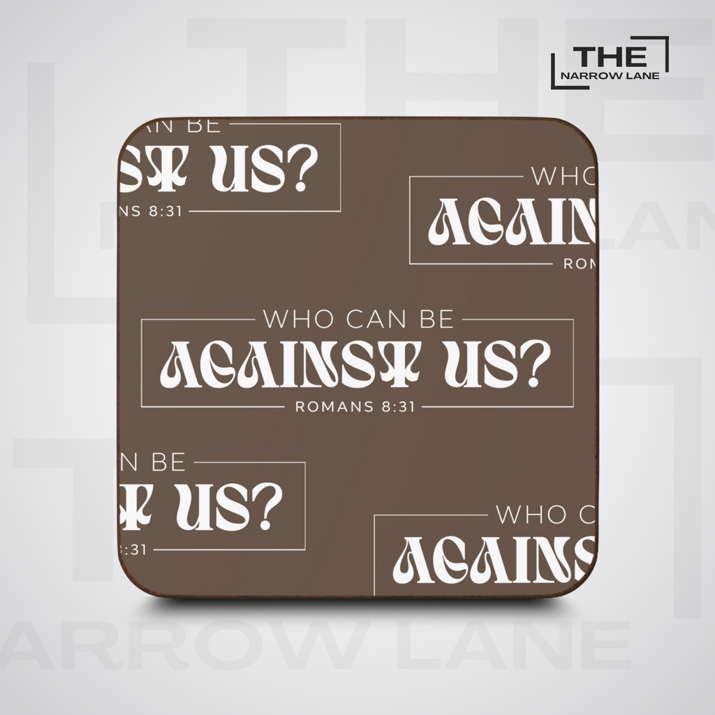 God Is With Us Rustic Hardboard Coaster