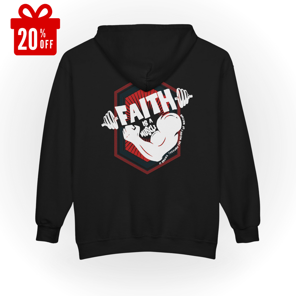 Faith Is A Muscle Full-Zip Hooded Sweatshirt | Personalized