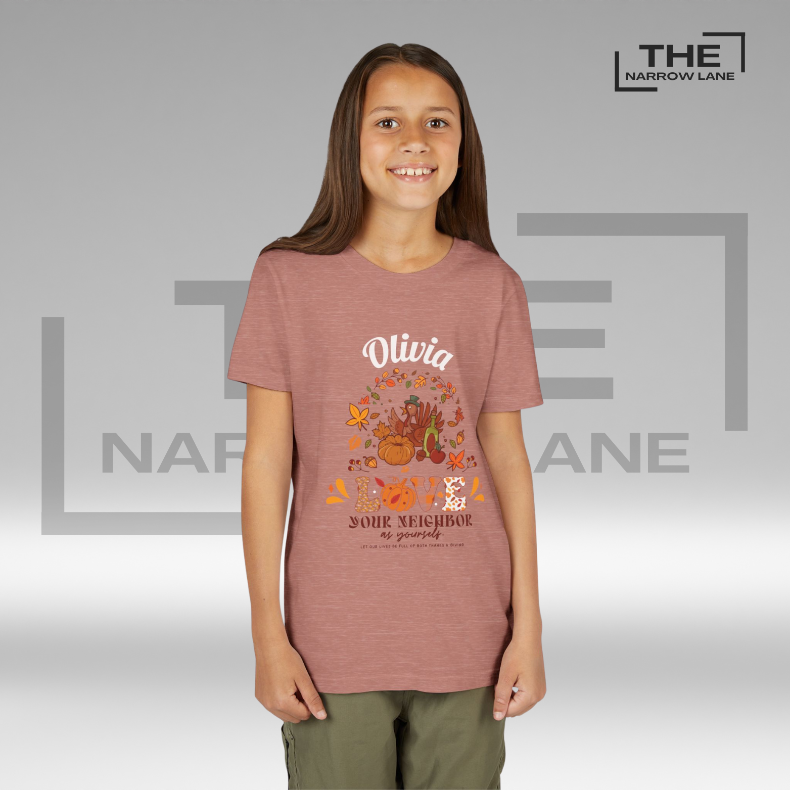 Love Your Neighbor Thanksgiving Shirt for Kids