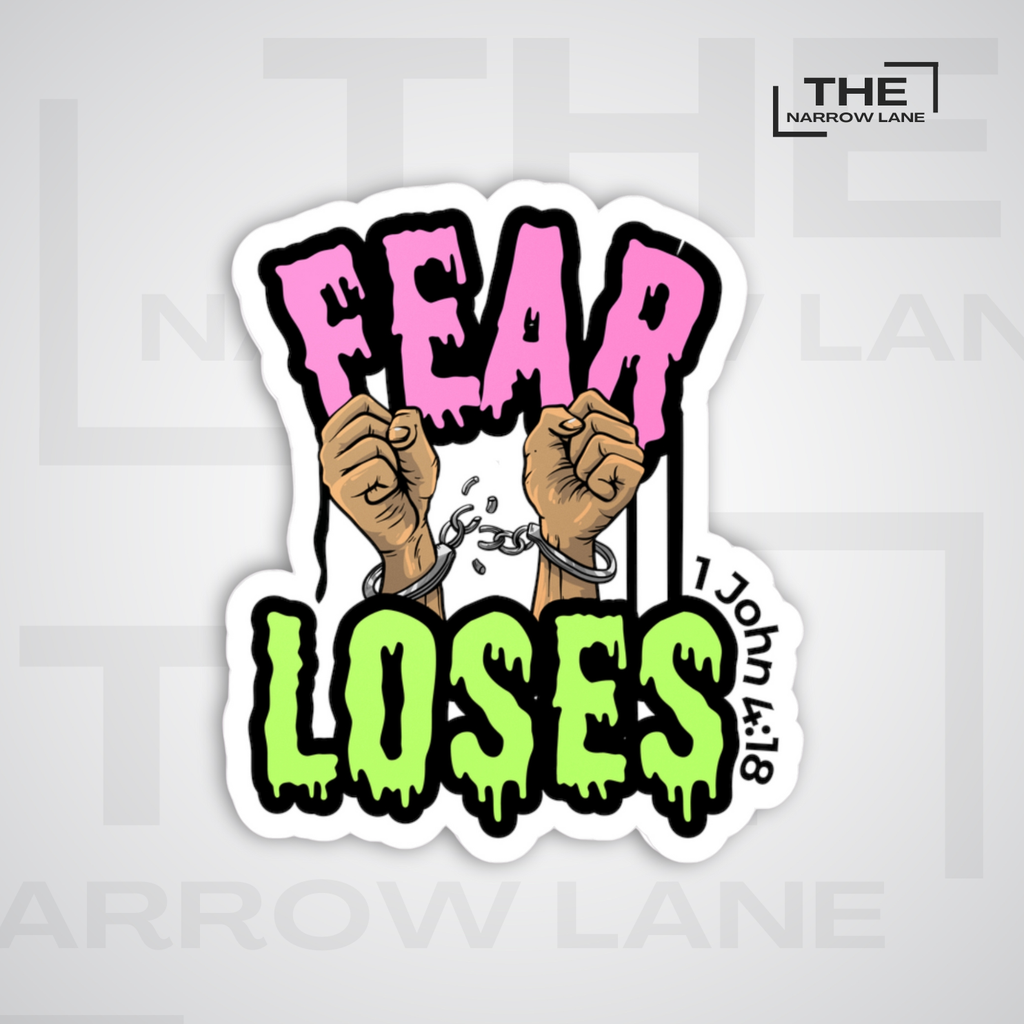 Fear Loses Kiss-Cut Vinyl Sticker