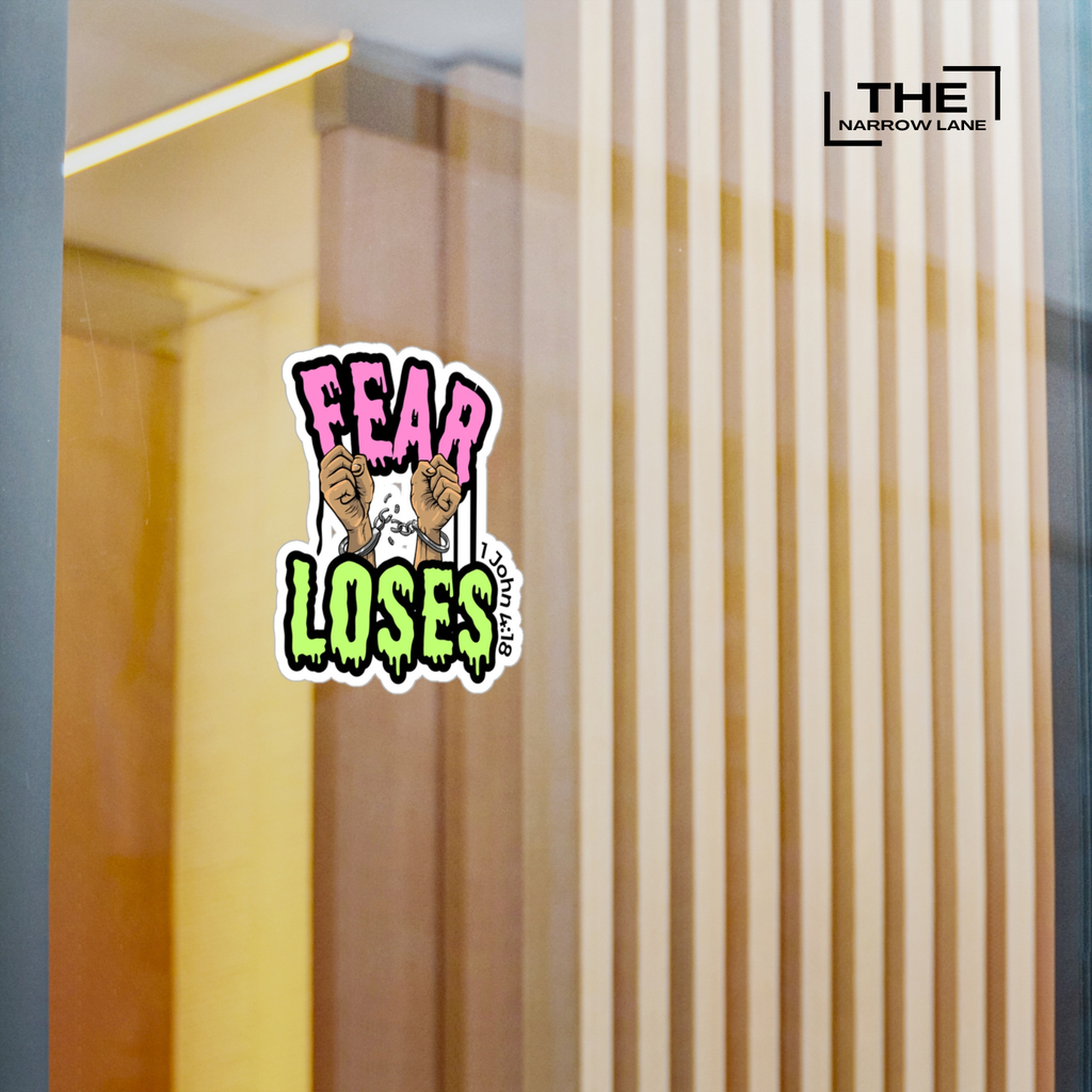 Fear Loses Kiss-Cut Vinyl Sticker