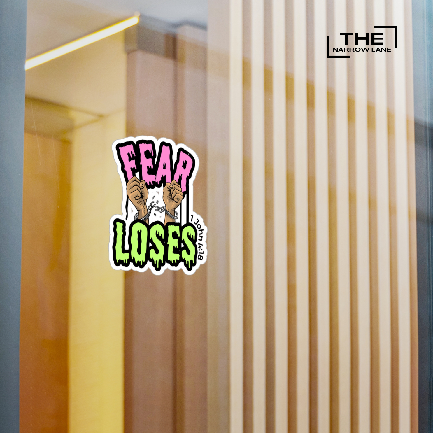 Fear Loses Kiss-Cut Vinyl Sticker