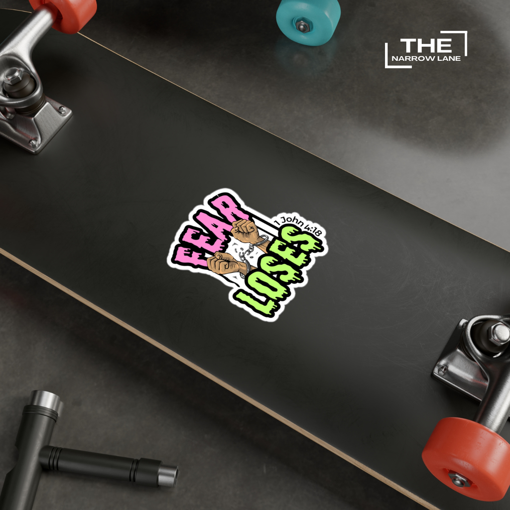 Fear Loses Kiss-Cut Vinyl Sticker