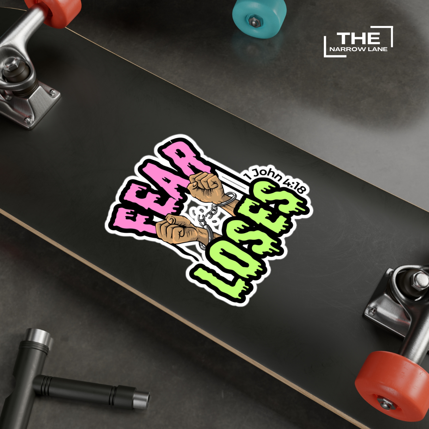 Fear Loses Kiss-Cut Vinyl Sticker