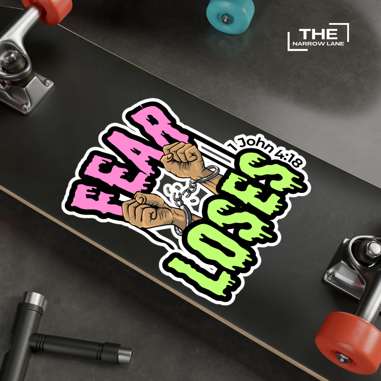 Fear Loses Kiss-Cut Vinyl Sticker