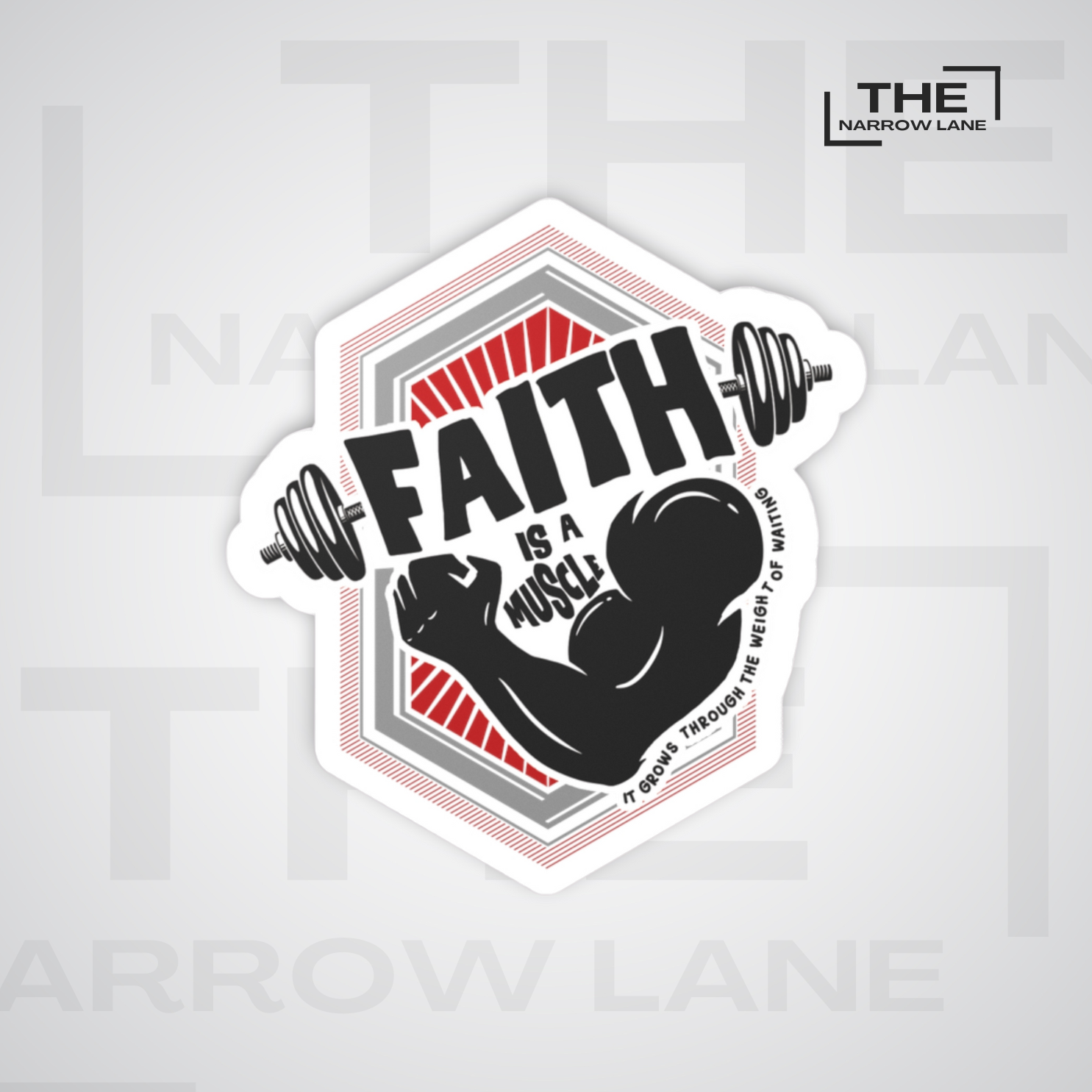 Faith Is A Muscle Kiss-Cut Vinyl Sticker