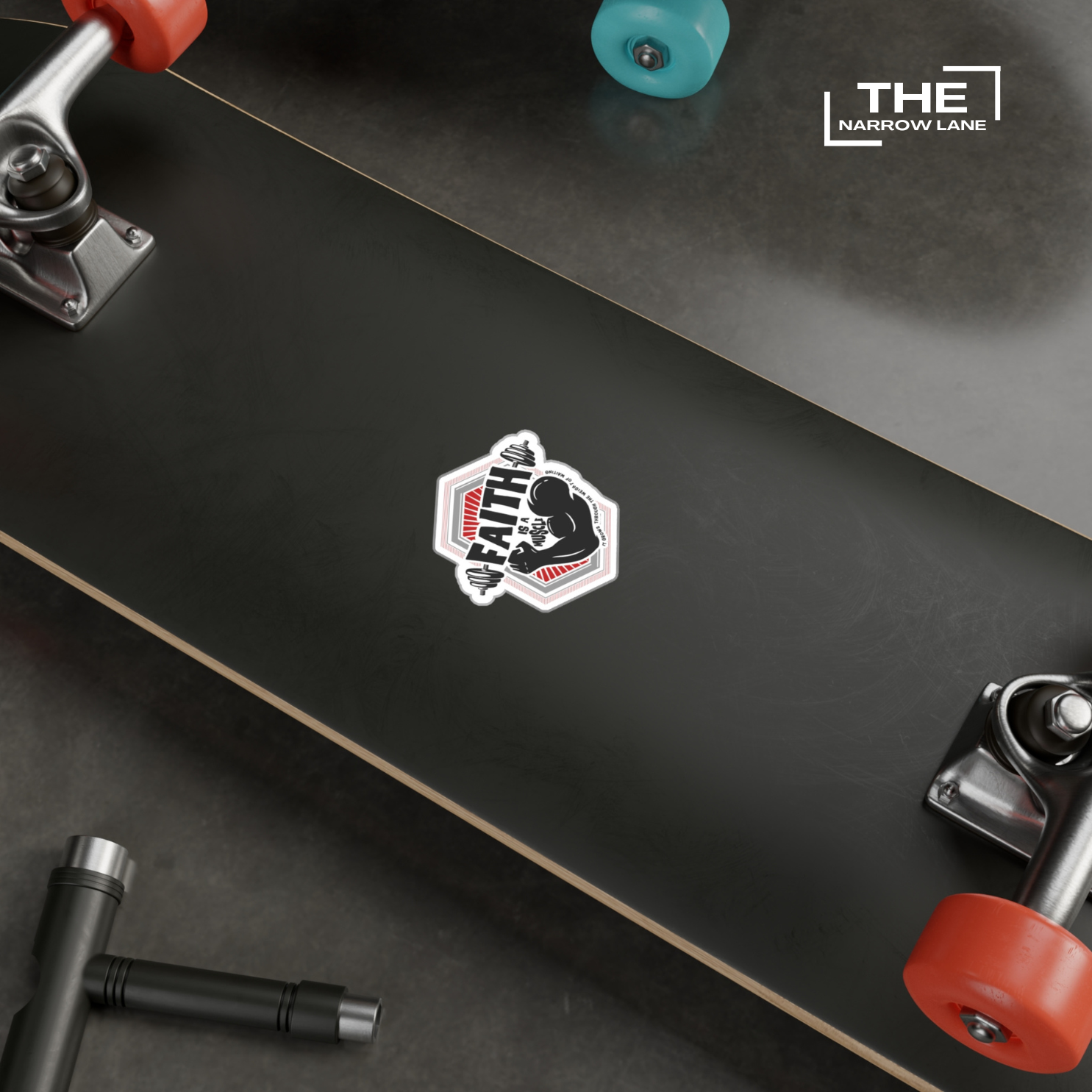 Faith Is A Muscle Kiss-Cut Vinyl Sticker