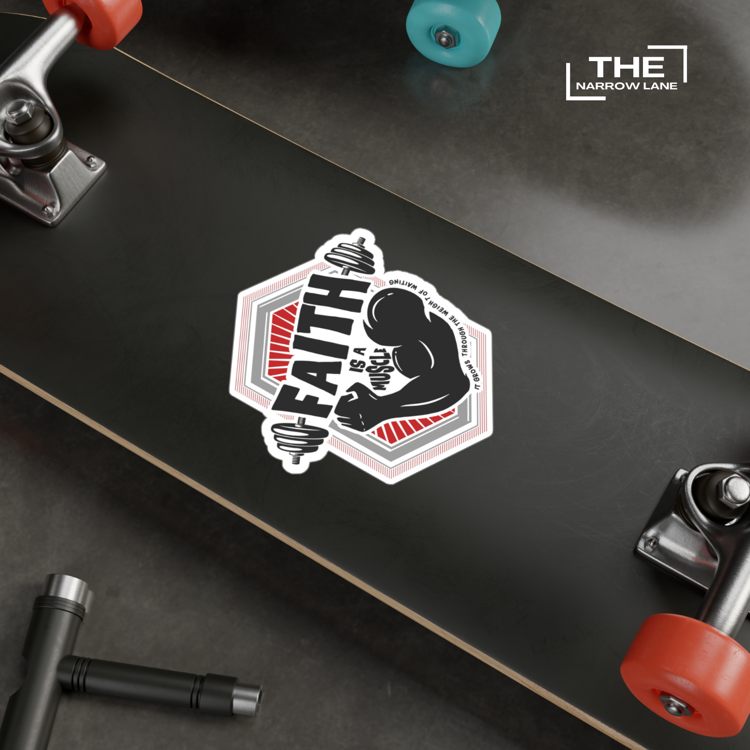 Faith Is A Muscle Kiss-Cut Vinyl Sticker