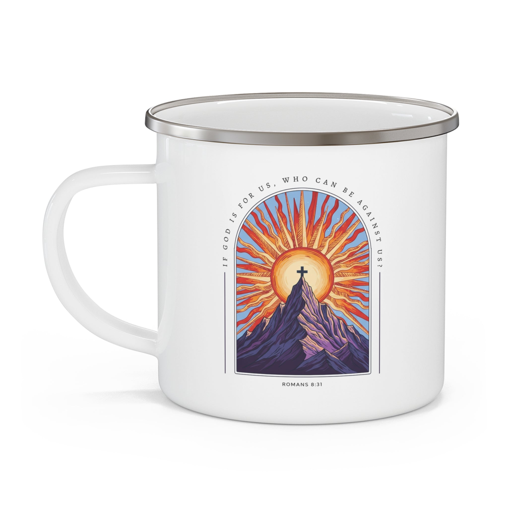 God Is With Us Enamel Mug | Personalized