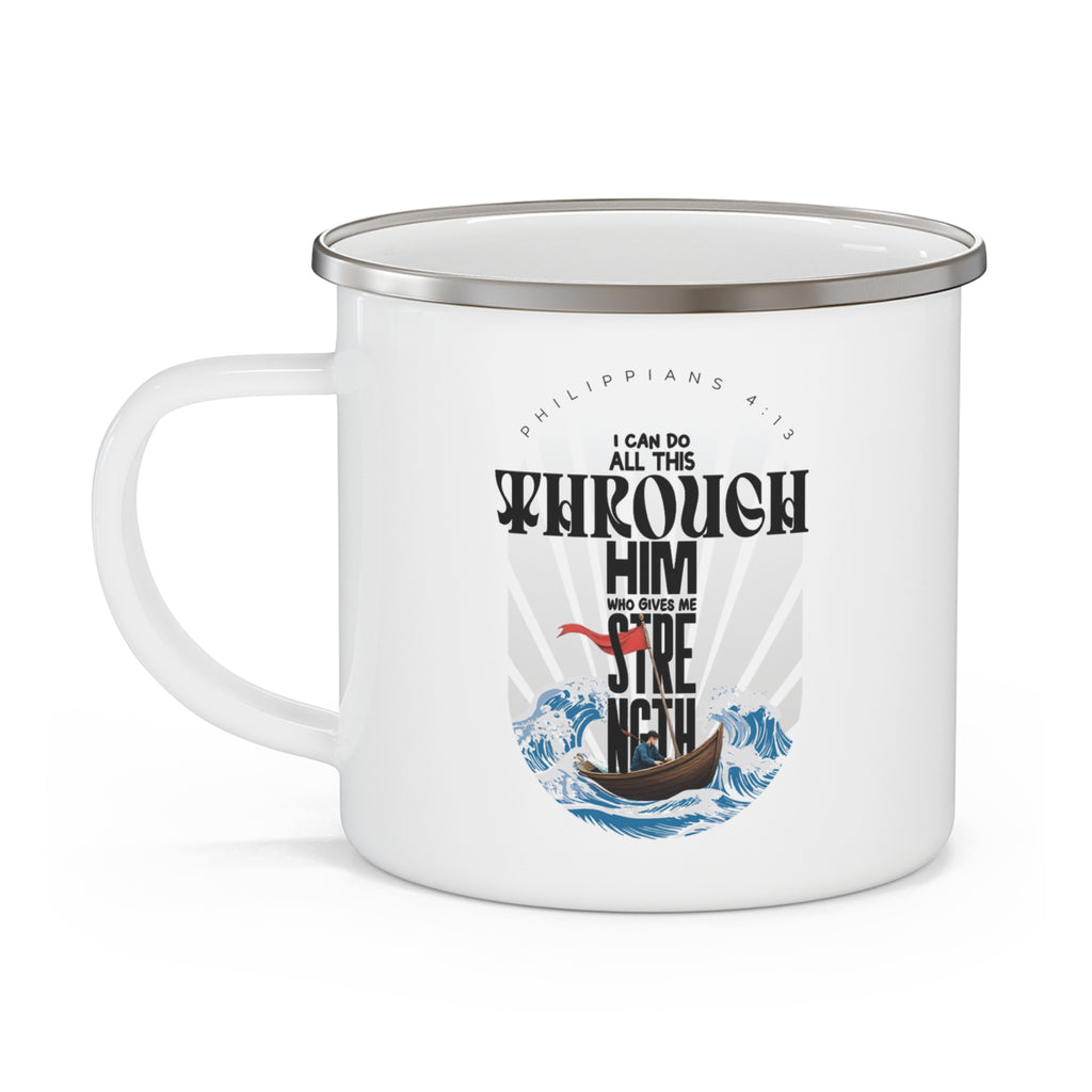 I Can Do All Things Us Enamel Mug | Personalized