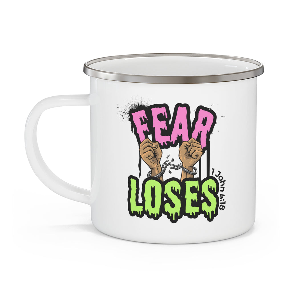 Fear Loses Enamel Mug | Personalized