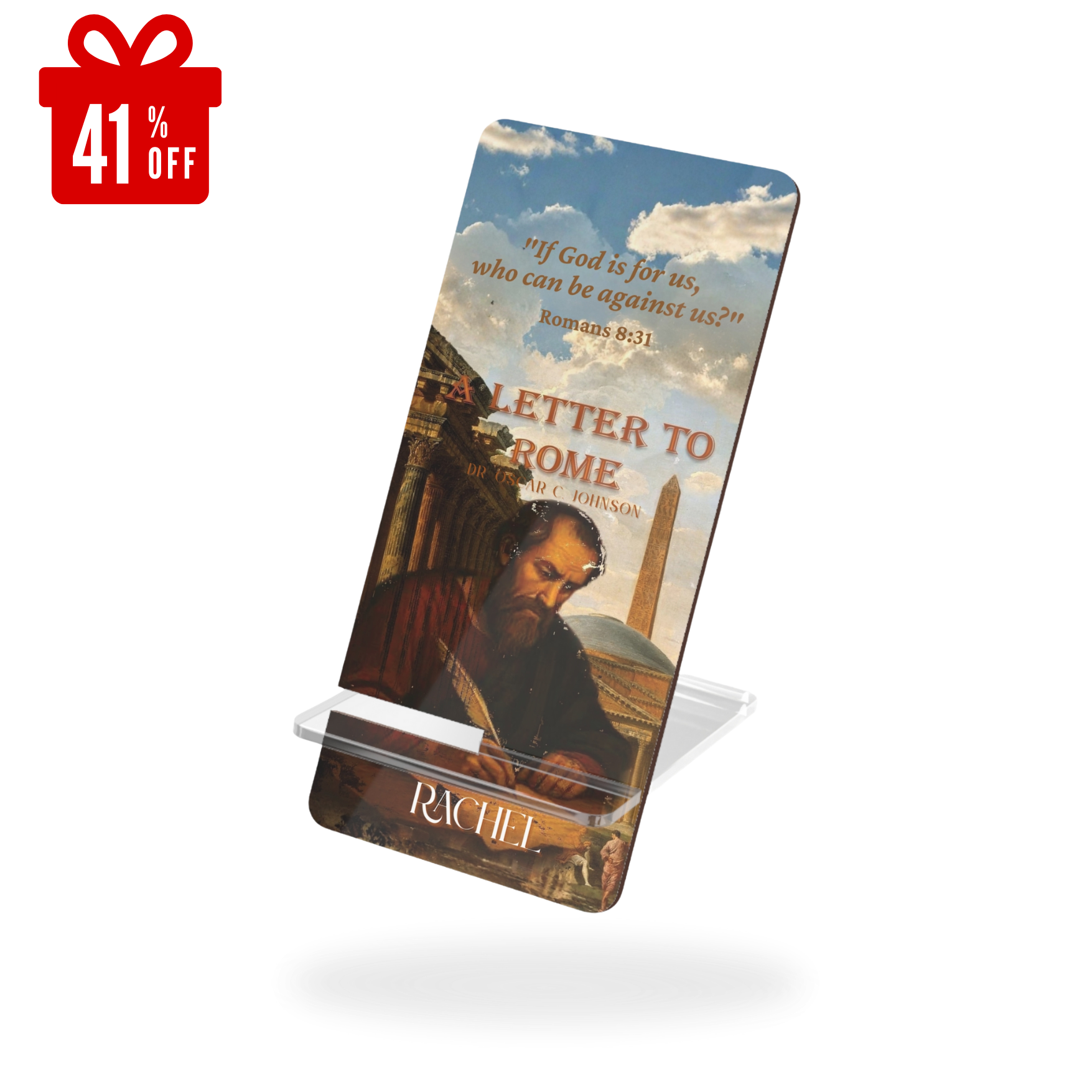 A Letter to Rome Faith Mobile Phone Stand | Personalized