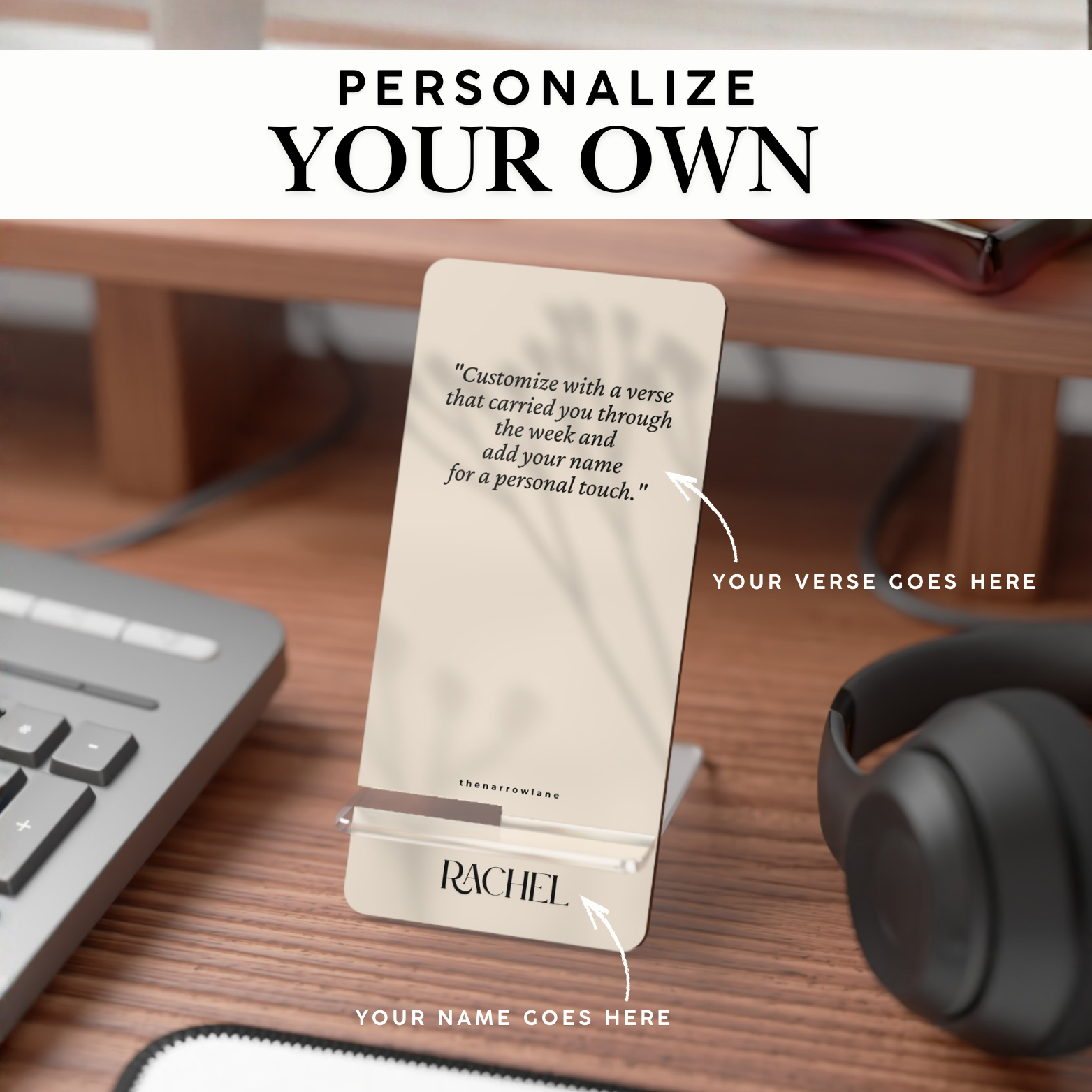 Personalizable Faith Mobile Phone Stand