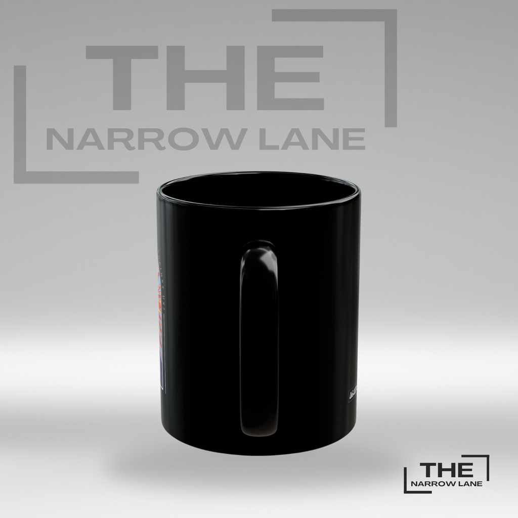 God Is With Us Black Ceramic Mug