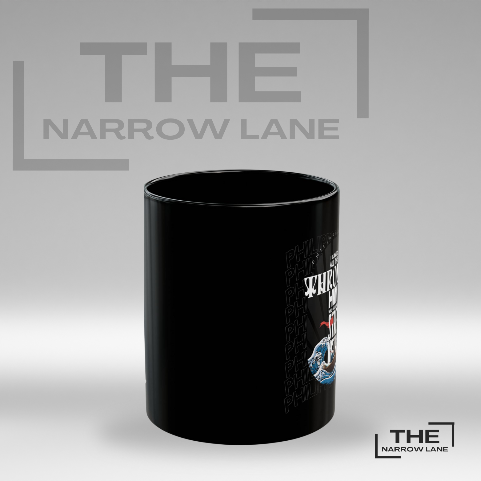 I Can Do All Things Black Ceramic Mug