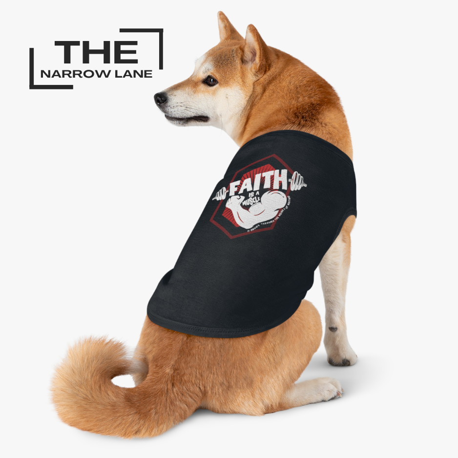 Faith Is A Muscle Pet Tank Top