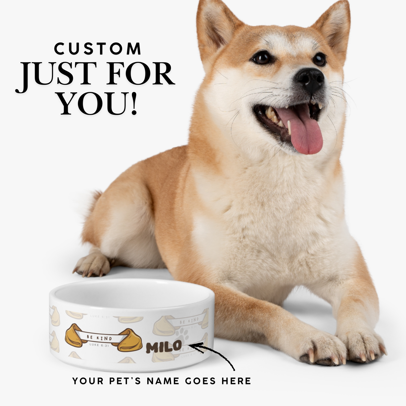 Be Kind Inspirational Pet Bowl | Luke 6:31