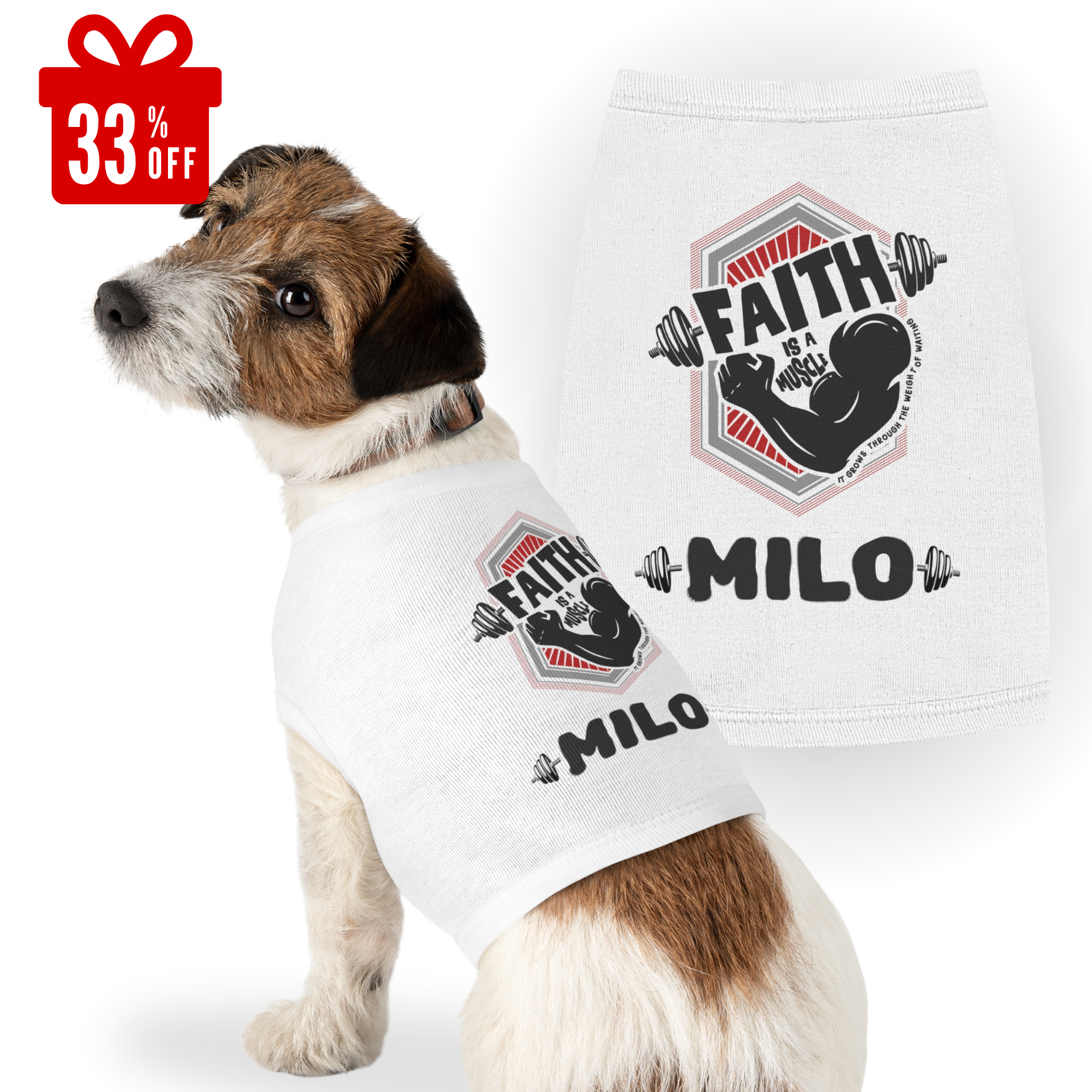 Faith Is A Muscle Pet Tank Top