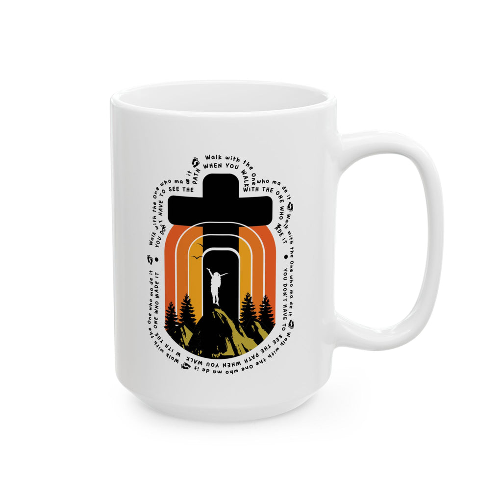 Walk in Faith White Ceramic Mug | Personalized