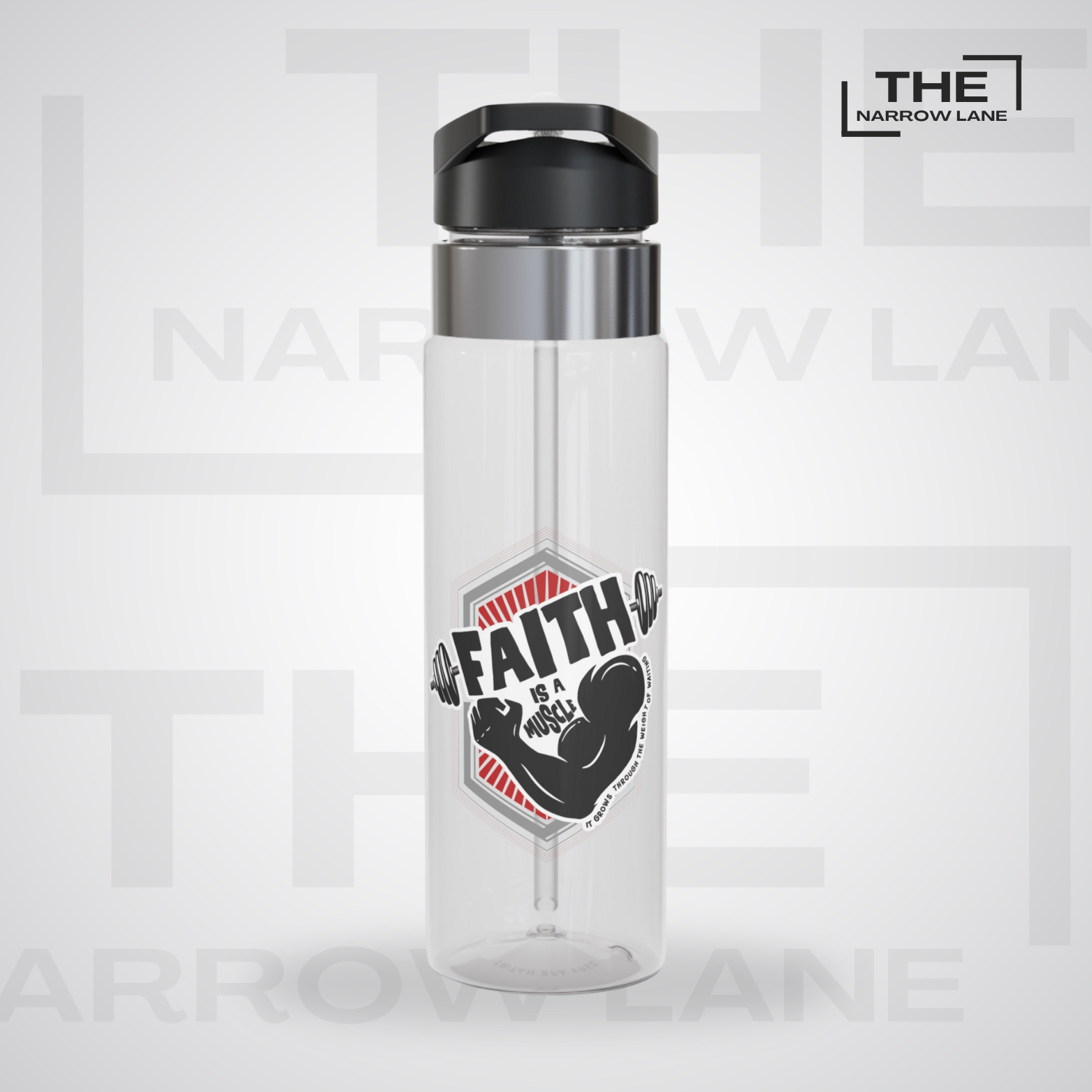 Faith Is A Muscle Sport Water Bottle 20oz