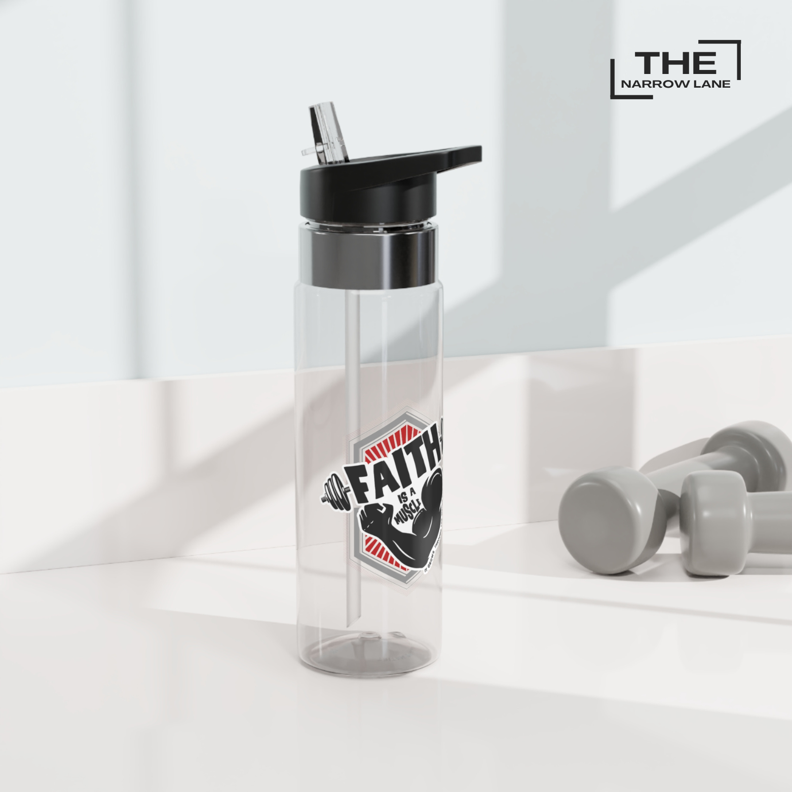 Faith Is A Muscle Sport Water Bottle 20oz