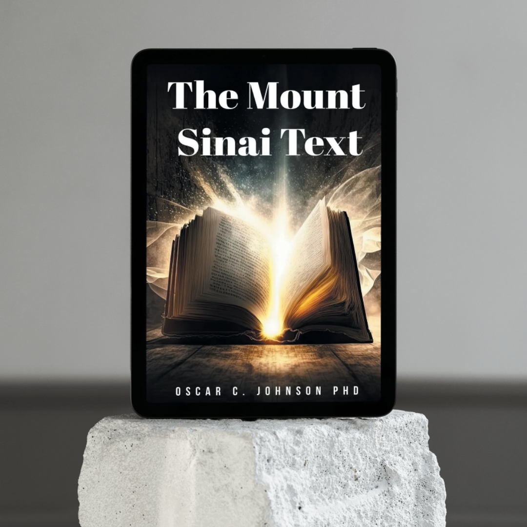 Book titled 'The Mount Sinai Text' by Oscar C. Johnson PhD, best Christian books about 10 commandments
