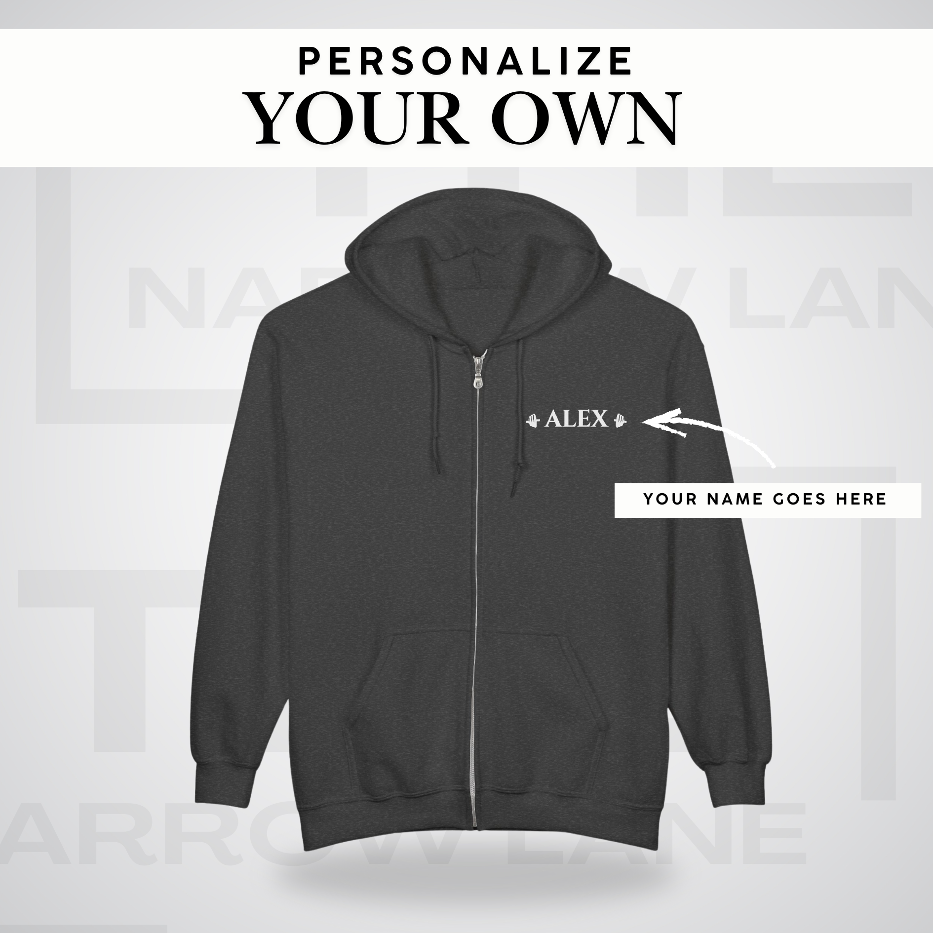 Faith Is A Muscle Full-Zip Hooded Sweatshirt | Personalized