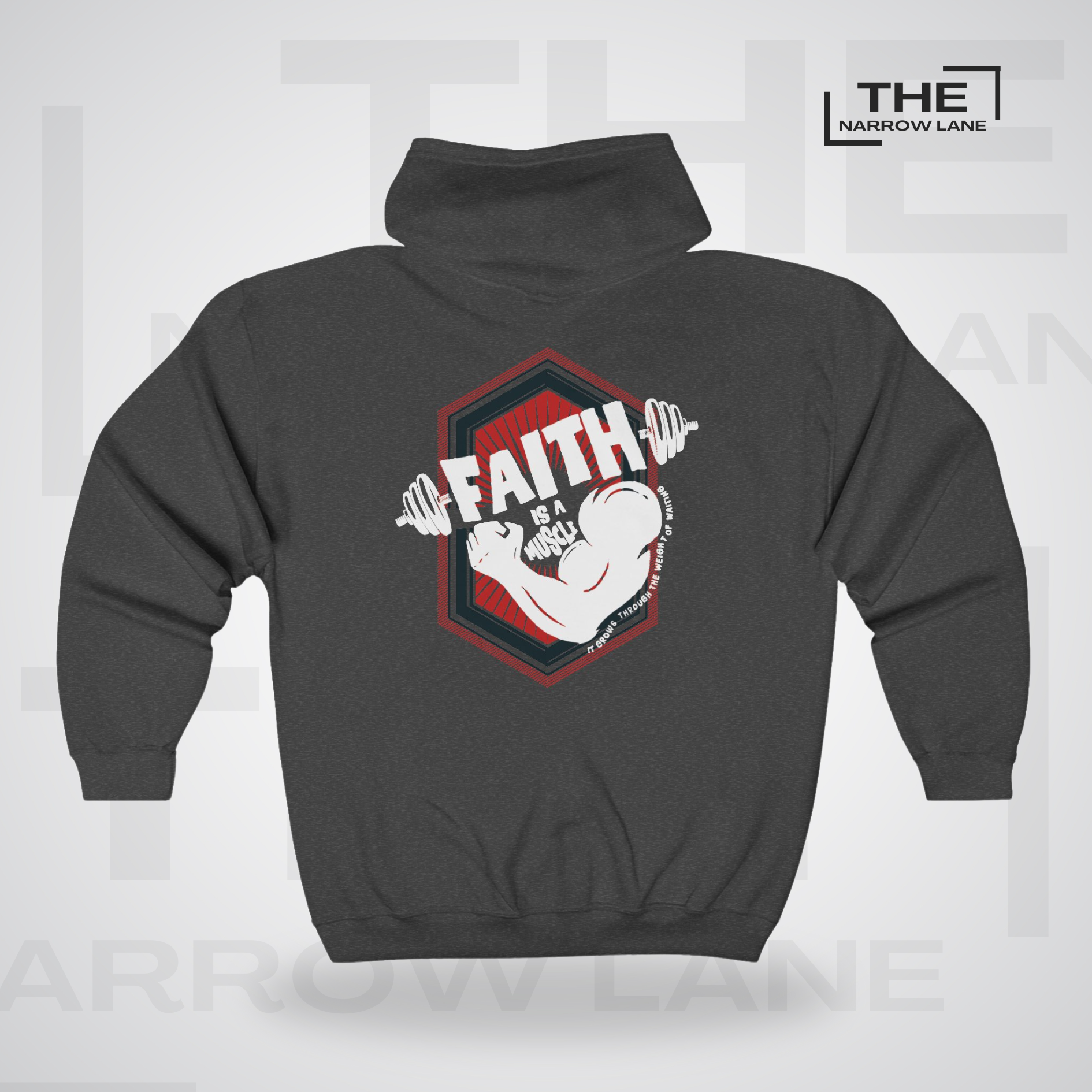 Faith Is A Muscle Full-Zip Hooded Sweatshirt | Personalized