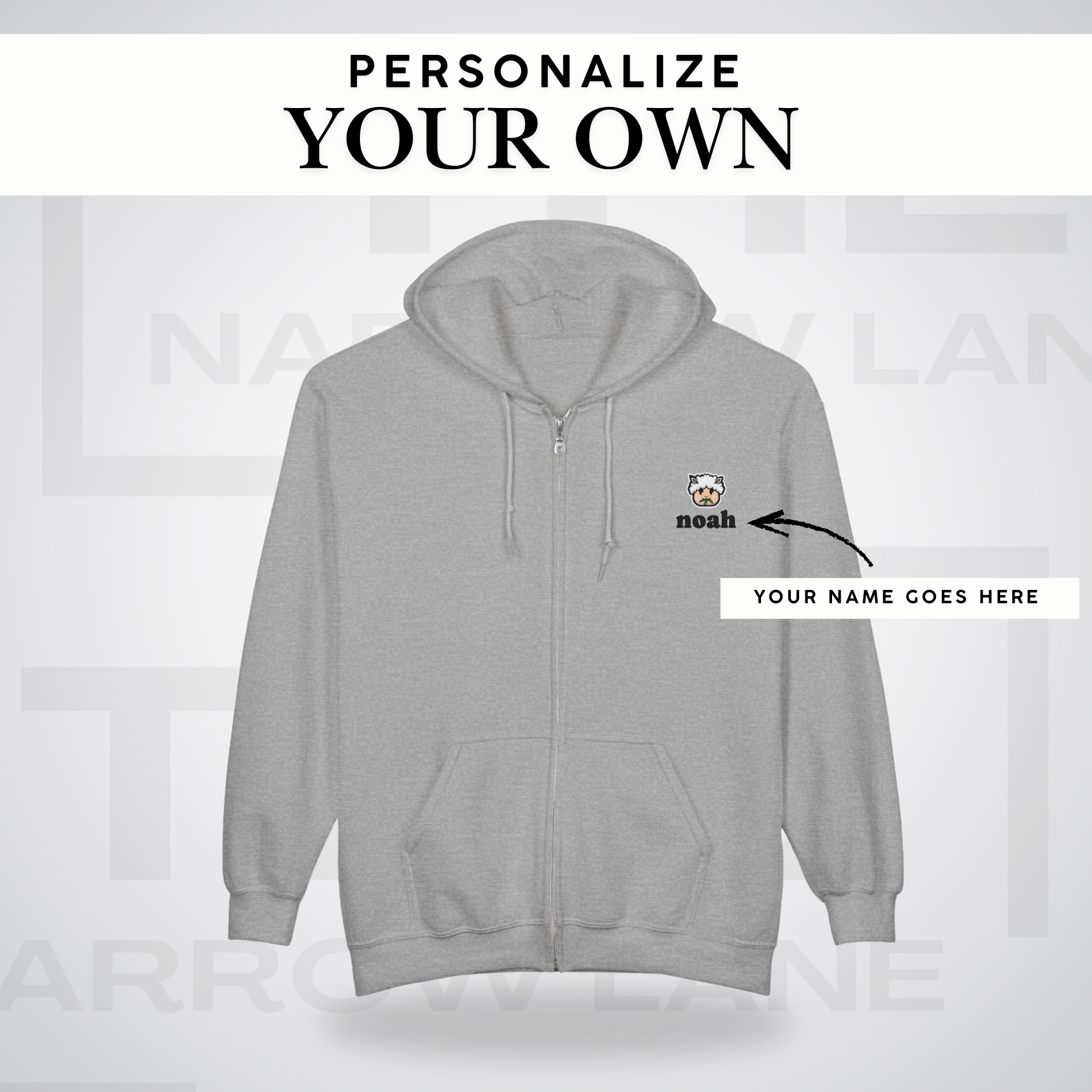 I Am Shepherd Full-Zip Hooded Sweatshirt | Personalized